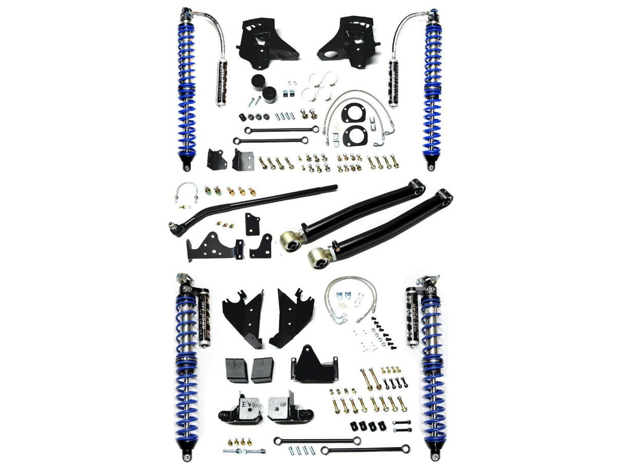 EVO MFG 2007-2018 Jeep Wrangler JK EVO 3-5 INCH LIFT KING COILOVER CONVERSION ENFORCER PRO ( BLACK ) &