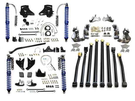 EVO MFG 2007-2018 Jeep Wrangler JK EVO 3-5 INCH Lift KING COILOVER CONVERSION HIGH CLEARANCE LONG ARM PRO SUSPENSION (BLACK) AND