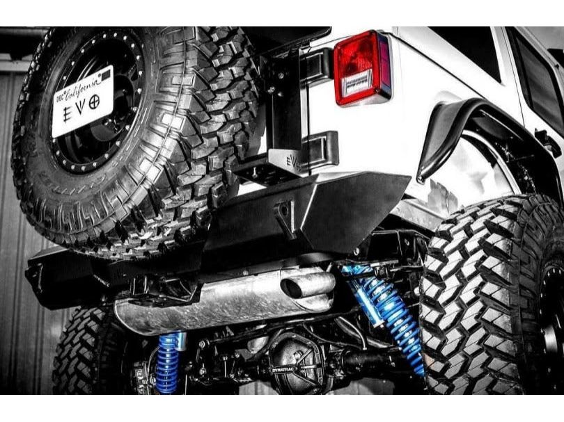 EVO MFG 2007-2018 Jeep Wrangler JK EVO 3-5 INCH Lift KING COILOVER CONVERSION HIGH CLEARANCE LONG ARM PRO SUSPENSION (BLACK) AND