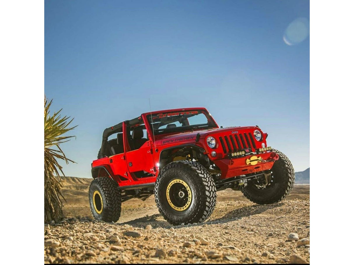 EVO MFG 2007-2018 Jeep Wrangler JK EVO 3-5 INCH Lift KING COILOVER CONVERSION HIGH CLEARANCE LONG ARM PRO SUSPENSION (BLACK) AND