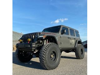 EVO MFG 2018-2024 Jeep Wrangler JL Diesel KING Front 2.5 Inch Double Throwdown Rear 2.5 Inch Coilover Bypass HC Long Arm PRO PLUS, BLACK