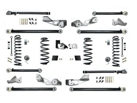EVO MFG 2018-2024 Jeep Wrangler JL 2.5 Inch GAS HIGH CLEARANCE LONG ARM SUSPENSION SYSTEM with Plush Ride Springs ( ONLY )