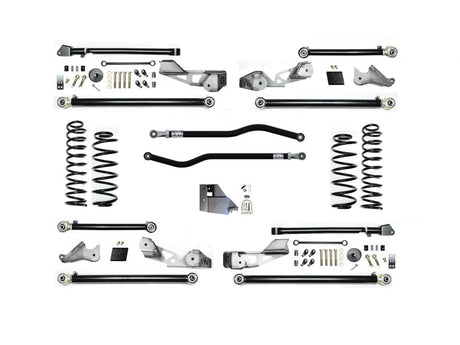 EVO MFG 2018-2024 Jeep Wrangler JL 2.5 Inch GAS HIGH CLEARANCE LONG ARM SUSPENSION SYSTEM with Plush Ride Springs ( ONLY )