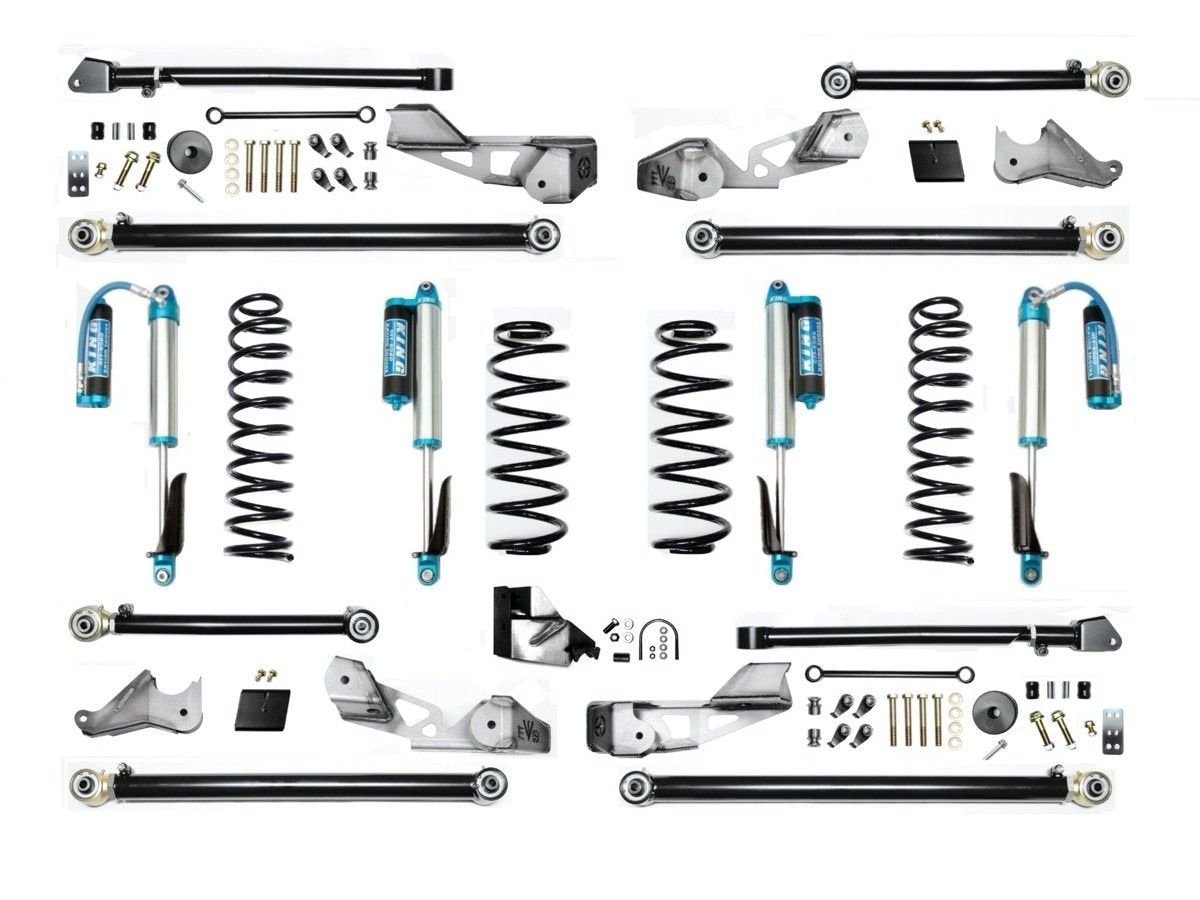 EVO MFG 2018-2024 Jeep Wrangler JL 2.5 Inch GAS HIGH CLEARANCE LONG ARM SUSPENSION SYSTEM with Plush Ride Springs ( ONLY )