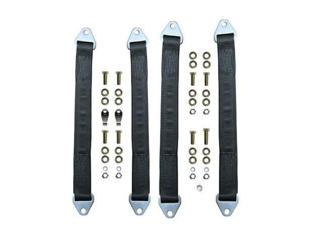 EVO MFG 2018-2024 Jeep Wrangler JL C O LIMIT STRAP KIT, FRONT AND REAR SET