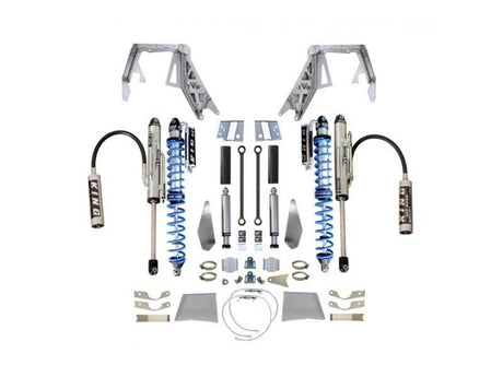 EVO MFG 2018-2024 Jeep Wrangler JL & Gladiator JT FRONT DOUBLE THROWDOWN, KING 2.5" COILOVER & BYPASS (BLACK) AFTERMARKET AXLE