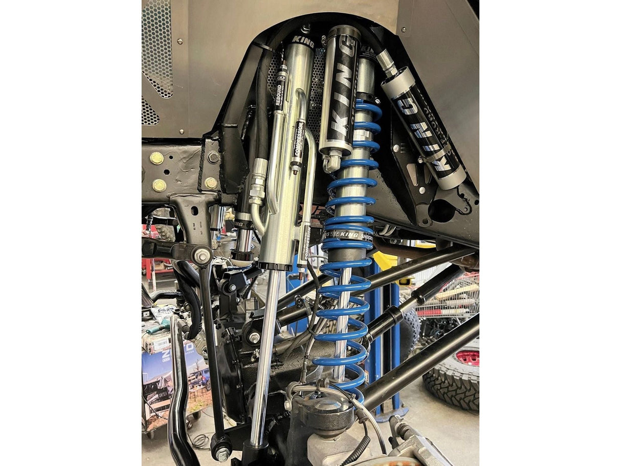 EVO MFG 2018-2024 Jeep Wrangler JL & Gladiator JT FRONT DOUBLE THROWDOWN, KING 2.5" COILOVER & BYPASS (BLACK) AFTERMARKET AXLE