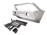 EVO MFG Jeep Wrangler JL/Gladiator Front Alumilite Bumper. With Factory Fog Light Provisions, Hoop and Skid Combo