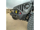 EVO MFG Jeep Wrangler JL/Gladiator Front Alumilite Bumper. With Factory Fog Light Provisions, Hoop and Skid Combo