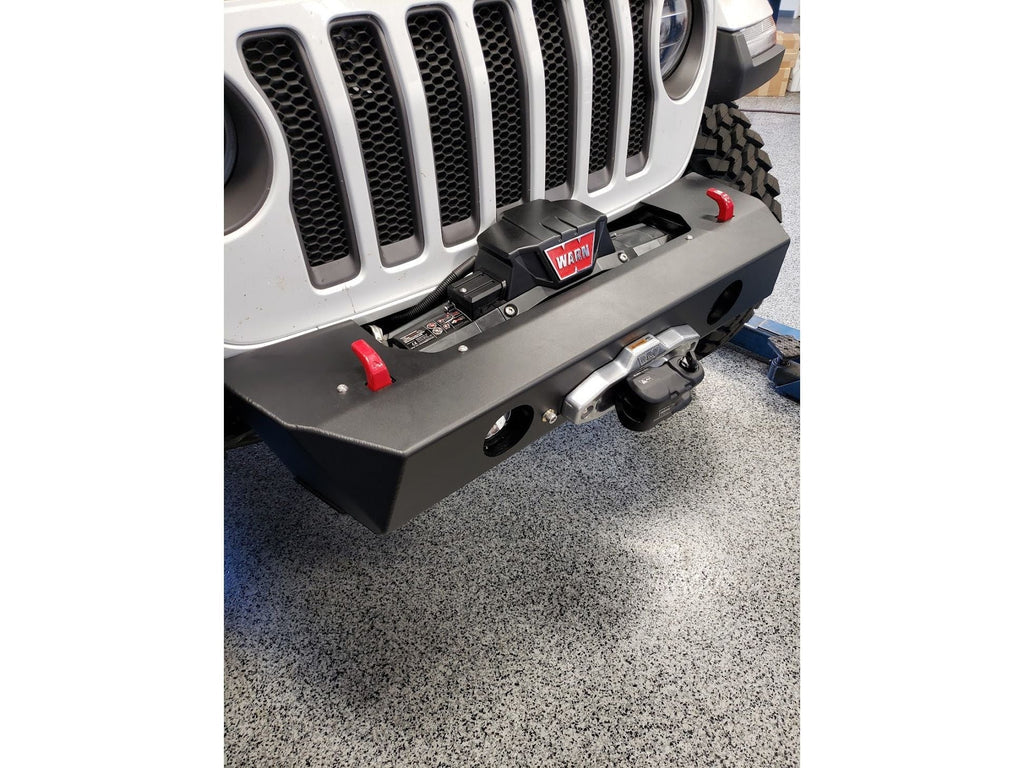 EVO MFG Jeep Wrangler JL/Gladiator Front Alumilite Bumper. With Factory Fog Light Provisions, Hoop and Skid Combo