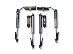 EVO MFG 2020-2024 Jeep Gladiator JT BLACK EVO SPEC KING 2.5" DIAMETER REMOTE RESERVOIR 2.5-4.5" LIFTS FRONT & REAR SET WITH COMPRESSION ADJUSTERS