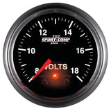 Autometer Sport-Comp II 2-1/16in Digital Voltometer Gauge - 18V