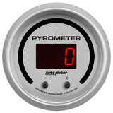 Autometer 52.4mm Silver Two Channel 0-2000 Degree Pyrometer (EGT) Ultra-Lite Elite Digital Gauge