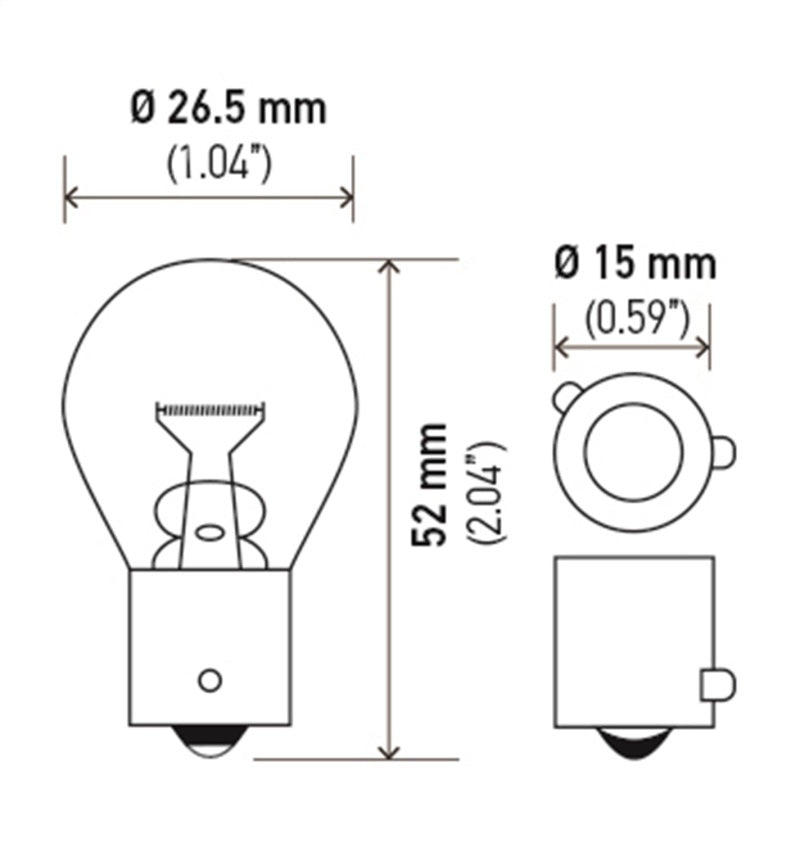 Hella Bulb 9507 24V 21W BAU15s S8 AMBER