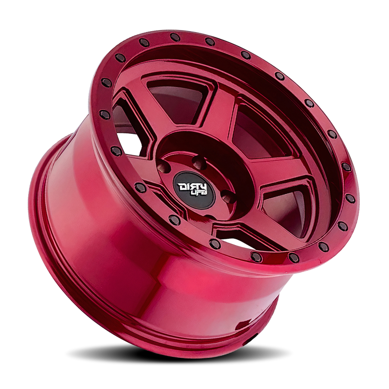 Dirty Life 9315 Compound 17x9 / 6x135 BP / -12mm Offset / 87.1mm Hub Crimson Candy Red Wheel