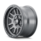 Dirty Life 9309 Canyon Pro 17x9/6x139.7 BP/0mm Offset/106mm Hub Satin Graphite Whl - Beadlock