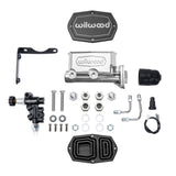 Wilwood MOPAR Compact Tandem M/C Kit w/ P-Valve 1in Bore - Chrome Powdercoat