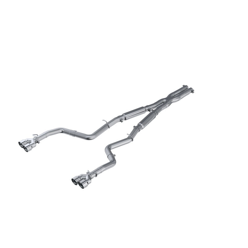 MBRP 15-16 Dodge Challenger RT 5.7L Aluminized Steel 3in Dual Rear Cat-back Quad Tips - Street