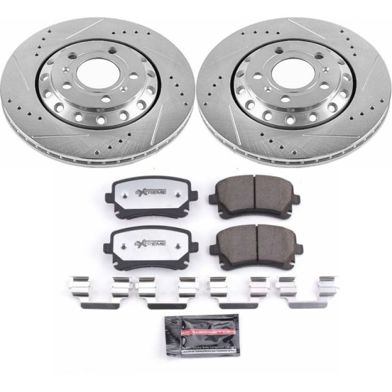 Power Stop 03-10 Audi A8 Quattro Rear Z26 Street Warrior Brake Kit