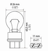 Hella Bulb 3157 12V 27/7W W25X16Q S8 (2)