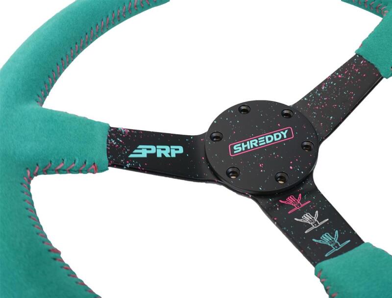 PRP Comp R Leather Steering Wheel - Red