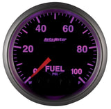 Autometer Elite 52mm 0-100 PSI Fuel Pressure Peak & Warn w/ Electronic Control Gauge