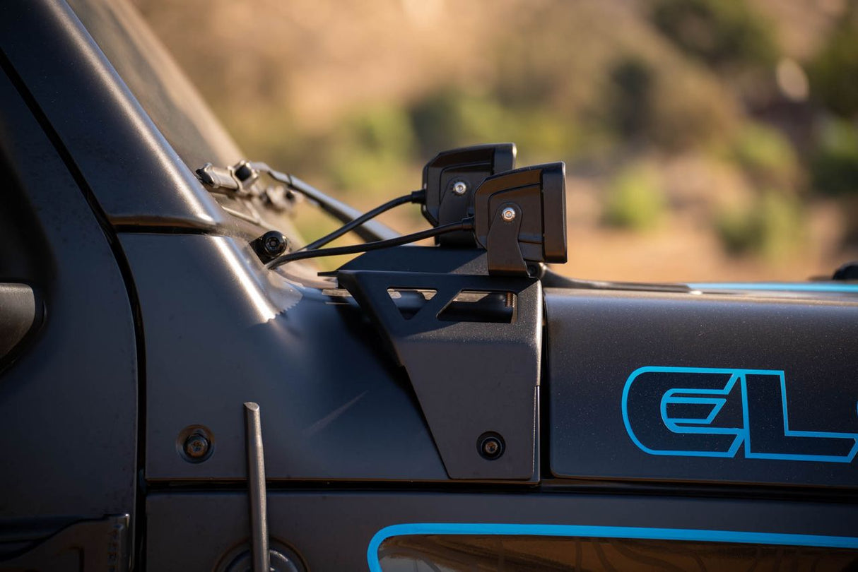 DV8 Offroad 21-23 Jeep Wrangler JL 4XE Dual Light Pod Mounts