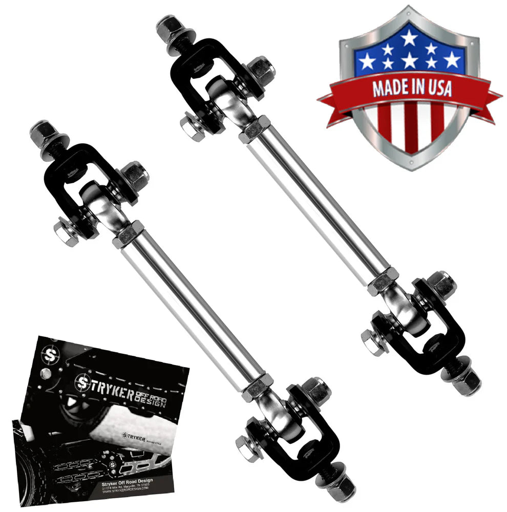 Stryker Off Road Design Billet Aluminum Extreme Articulation Sway Bar End Link Kit (Pair) for 2011-2026 Ford Super Duty