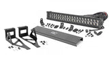 LED Light Kit | Bumper Mount | 20" Black Dual Row | White DRL | Ford F-250/F-350 Super Duty (05-07)