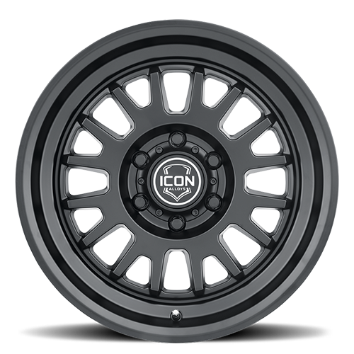 ICON Anza 17x8.5 6x5.5 0mm Offset 4.75in BS 106.1mm Hub Bore Satin Black Wheel