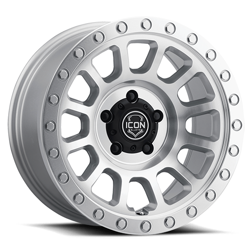 ICON Hulse 17 X 8.5 6 X 5.5 0mm Offset 4.75in BS Silver Machined