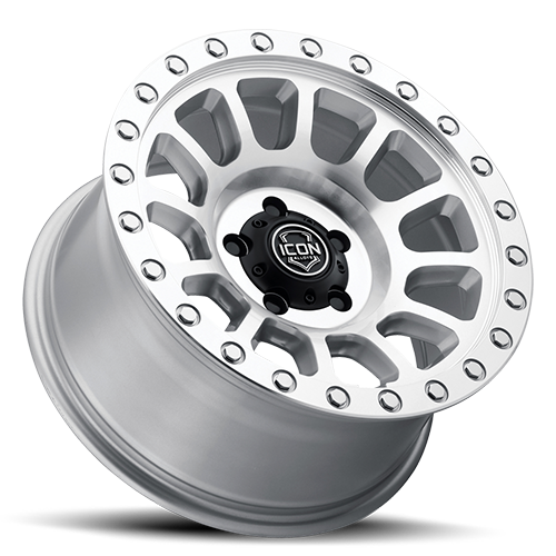 ICON Hulse 17 X 8.5 6 X 5.5 0mm Offset 4.75in BS Silver Machined