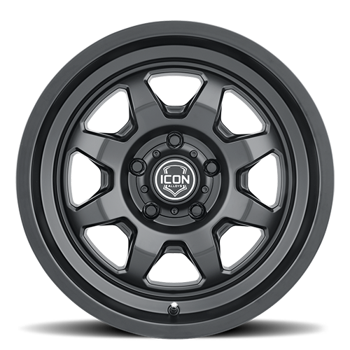 ICON Nuevo 17 X 8.5 6 X 5.5 0mm Offset 4.75in BS Satin Black