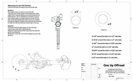 Under Axle Bar Mount, 3 1/2in & 4in Axle, U-Bolts Down