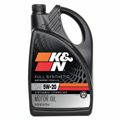 K&N full synthetic motor oil container on a white background