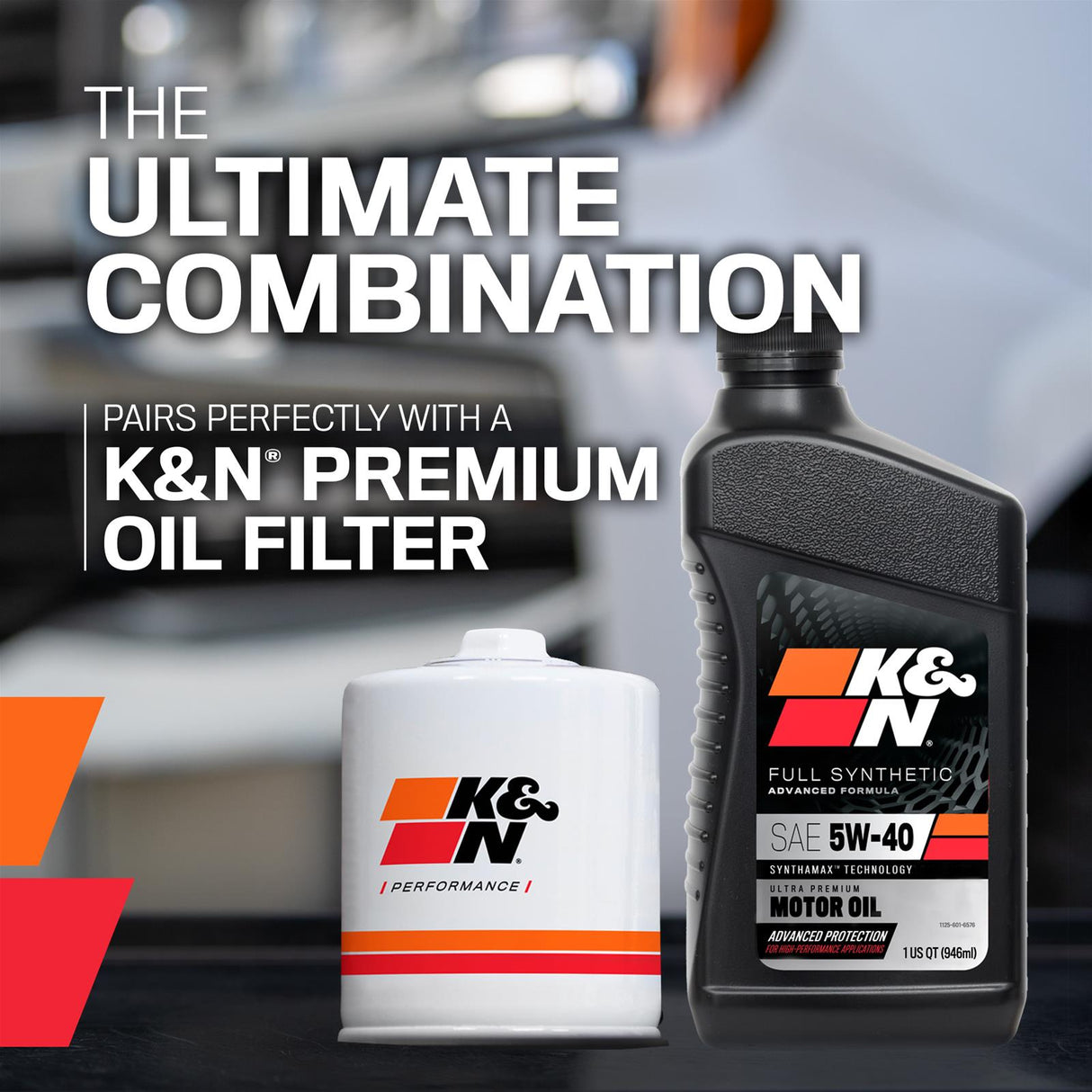 K&N 5W-40 Fully Synthetic Motor Oil - 1 Quart