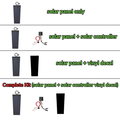 Ford Ranger (2019-2022) Lensun 50W Hood Flexible Solar Panel