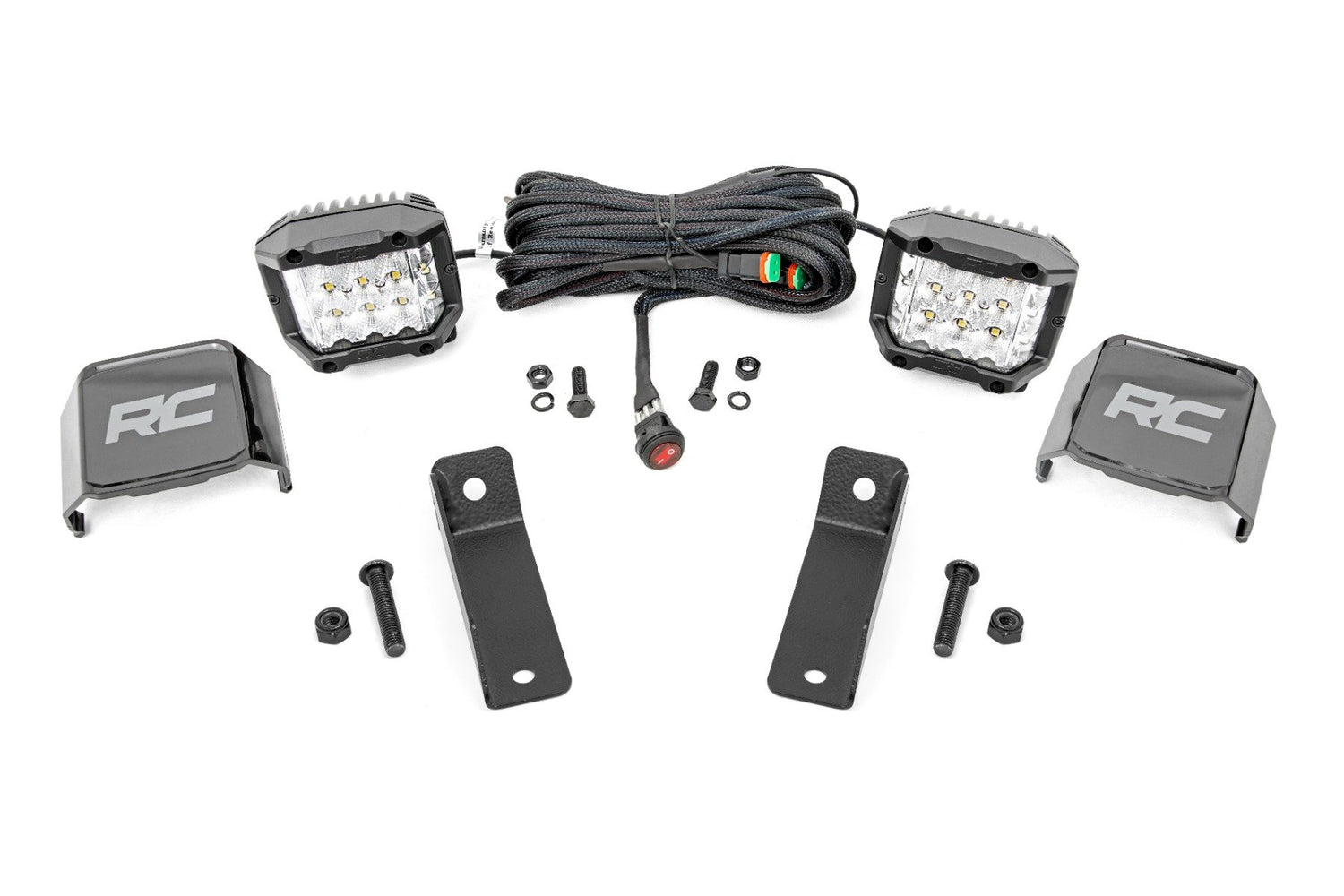 LED Light Kit | Rear Mount | 2" Chrome Pair | Wide Angle | Can-Am Maverick Sport 1000R