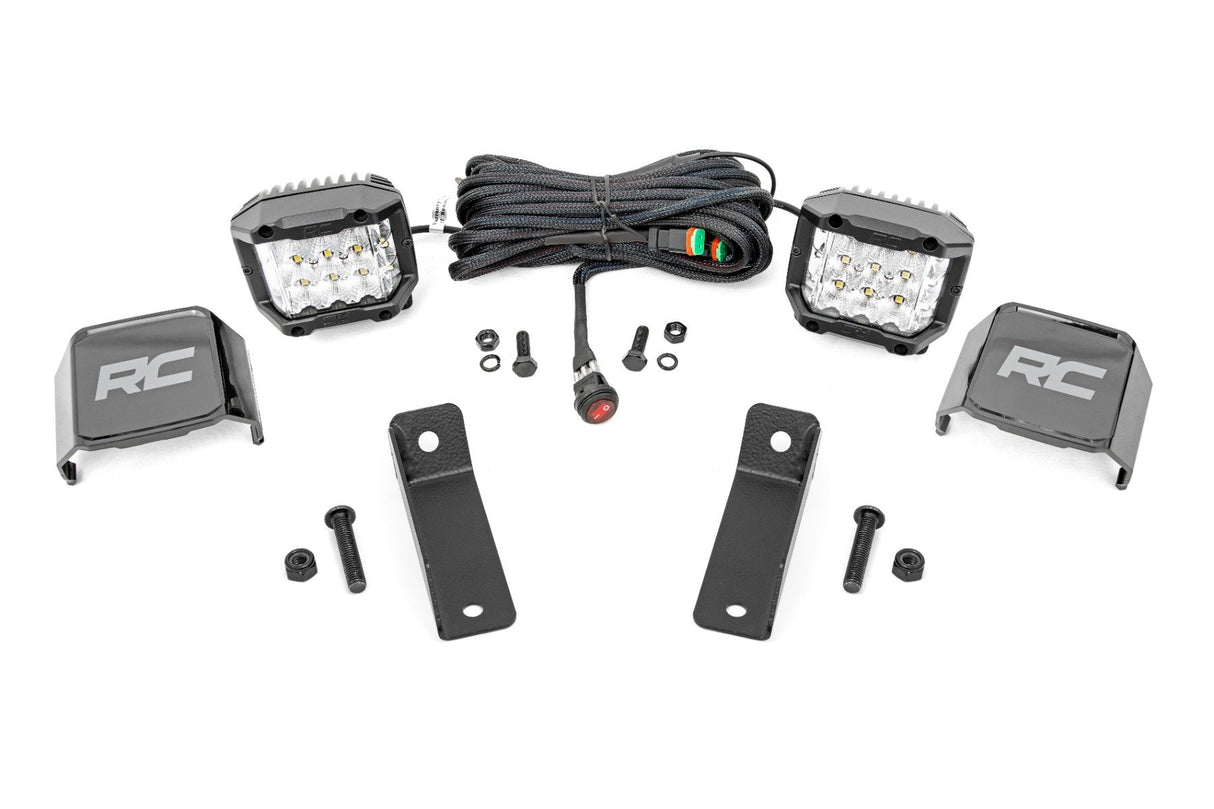 LED Light Kit | Rear Mount | 2" Chrome Pair | Wide Angle | Can-Am Maverick Sport 1000R