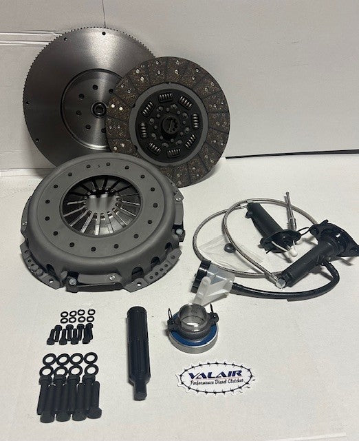 Valair 2005-2018 Dodge/Ram 2500/3500 5.9L/6.7L Cummins G56 6-Speed HD Organic Single Disc Clutch Kit w/ Solid Flywheel Conversion - 450HP/900 ft-lb