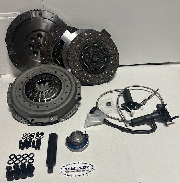 Valair 2005-2018 Dodge/Ram 2500/3500 5.9L/6.7L Cummins G56 6-Speed Organic Spring Hub Dual Disc Clutch Kit w/ Flywheel - 550HP/1100 ft-lb