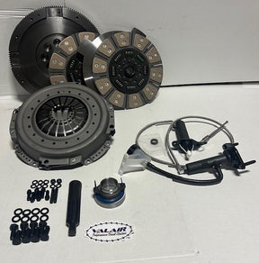 Valair 2005-2018 Dodge/Ram 2500/3500 5.9L/6.7L Cummins G56 6-Speed Ceramic Spring Hub Dual Disc Clutch Kit w/ Nodular Iron Flywheel - 700HP/1400 ft-lb