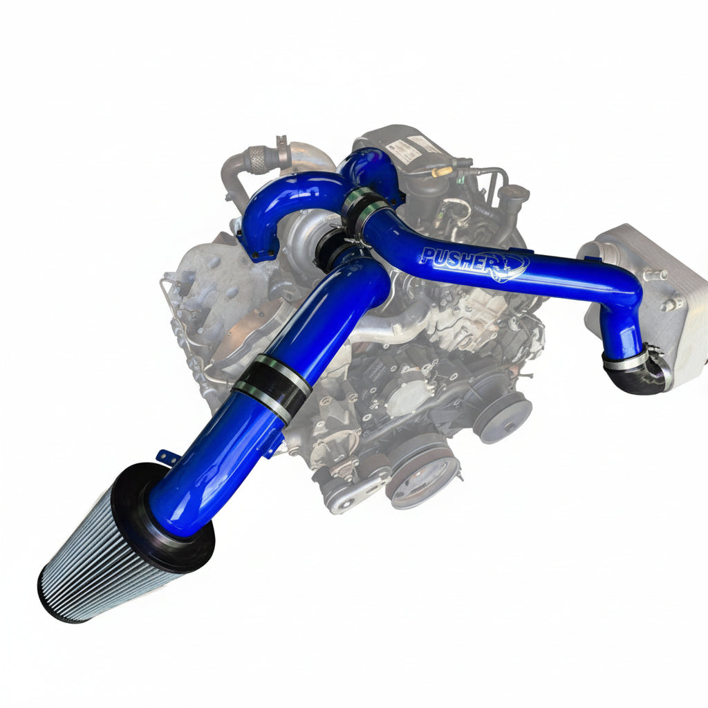 Pusher Intake System 2015-16 Ford F250/350 6.7L Powerstroke - Blue