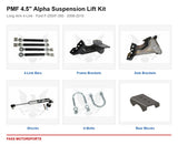 PMF 4.5 inch Alpha Suspension Lift Kit - Long Arm 4-Link | Ford F-250/F-350 | 2008-2010 - kit components