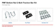 PMF Bottom Nut U-Bolt Traction Bar Kit - Ford Super Duty - kit components