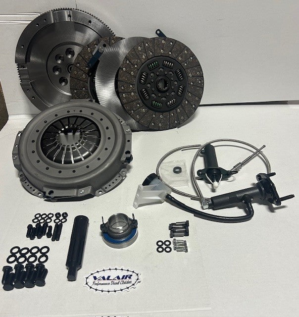 Valair 2005-2018 Dodge/Ram 2500/3500 5.9L/6.7L Cummins G56 6-Speed Quiet Organic Spring Hub Dual Disc Clutch Kit w/ Flywheel - 550HP/1100 ft-lb