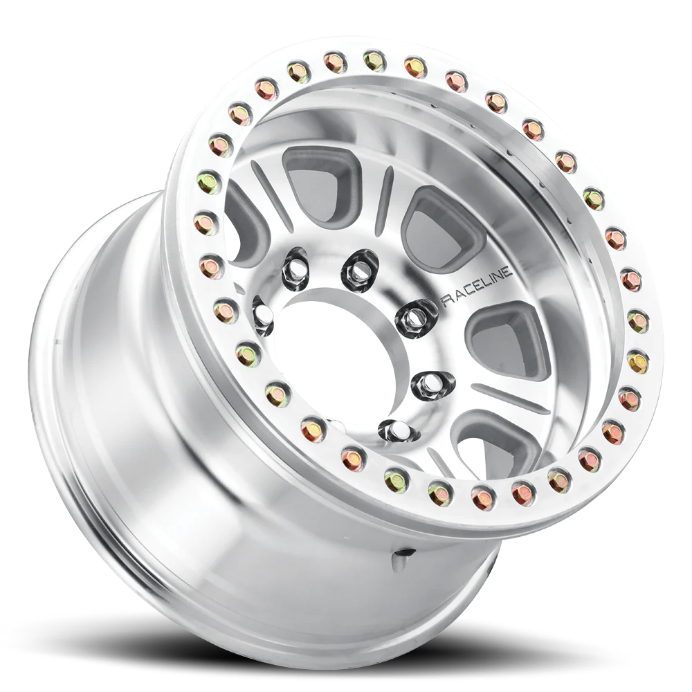 Raceline RT233 Monster 17x9.5in / 5x127 BP / -19mm Offset / 83.82mm Bore - Black Beadlock Wheel