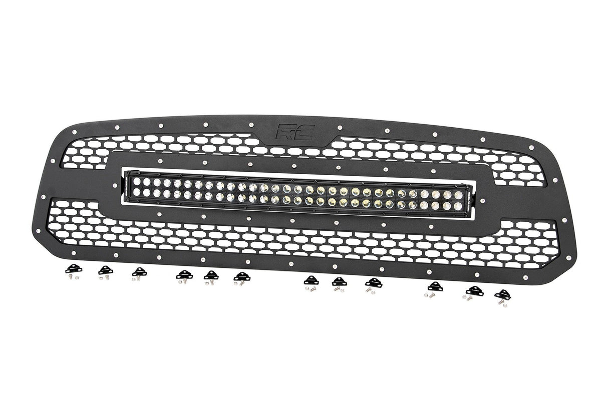Mesh Grille | 30" Dual Row LED | Black | Amber DRL | Ram 1500 2WD/4WD (13-18 & Classic)