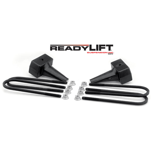ReadyLIFT 66-2094 - 1999-2010 Ford F250/F350/F450 4'' Tapered Rear Block Kit for 1 Piece Drive Shaft