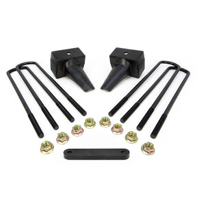 ReadyLIFT 66-2294 - 1999-2010 Ford F250/F350/F450 4'' Flat Rear Block Kit with Carrier Bearing Spacer for 2 Piece Drive Shaft